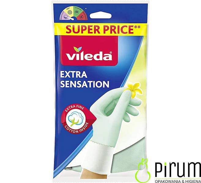 Vileda Rękawice L Gumowe Extra Sensation 2szt