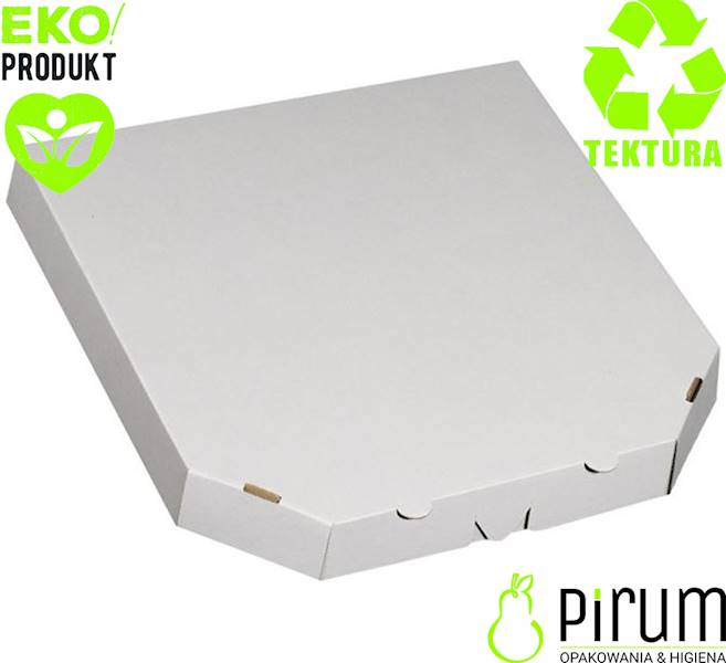 Pizza 45cm/4cm ŚCIĘTA Biało-Szara Karton E 50szt