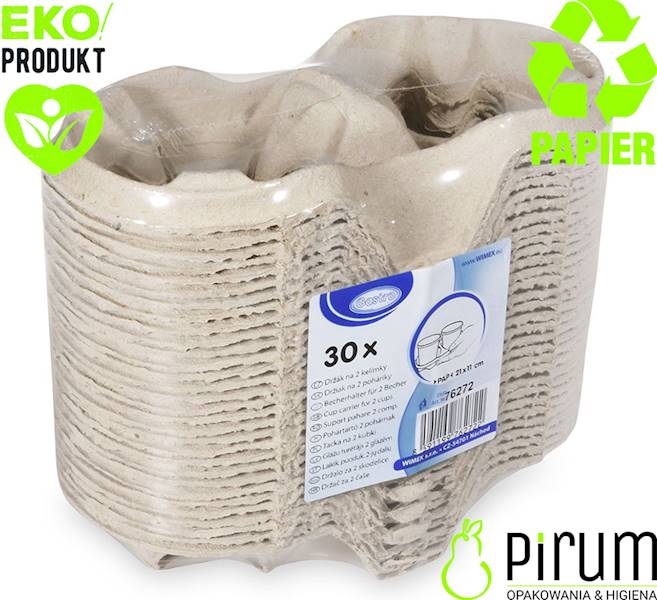 Uchwyt na 2 kubki z Pulpy 50szt Wimex 76271