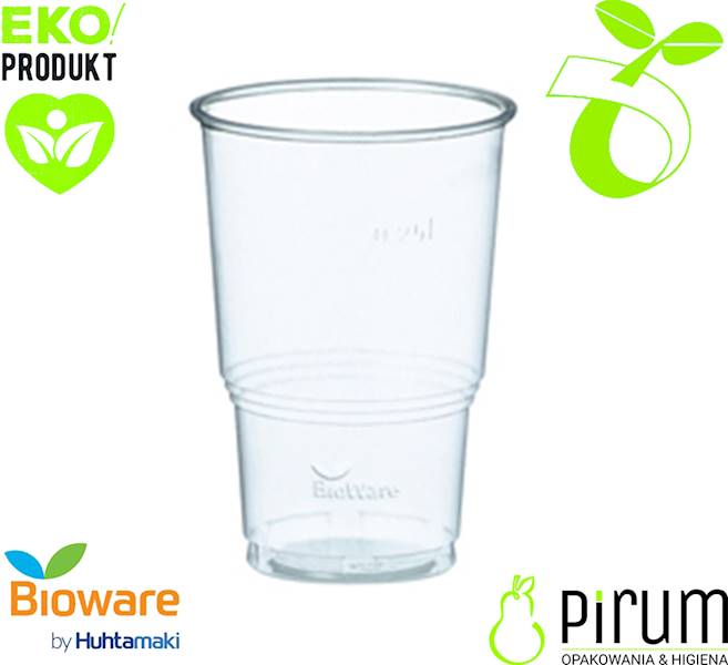 $ Kubek 500ml PLA 95mm Bioware 50szt Huhtamaki
