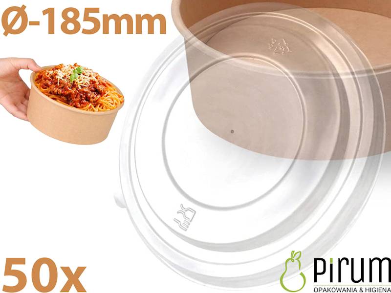 Przykrywka 185mm PET do Kraft Papstar 45741 50szt