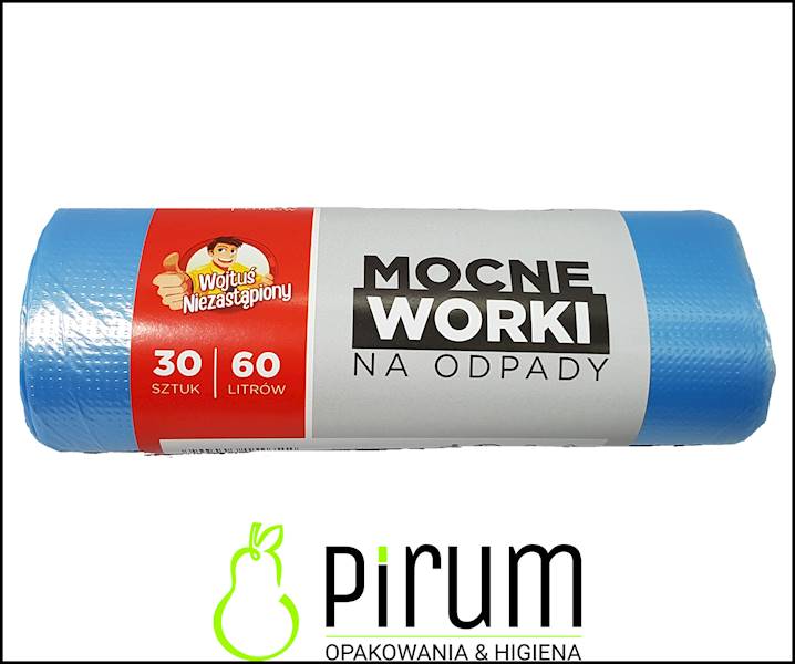 Worki na odpady 60L HD Niebieskie 30szt. (40)