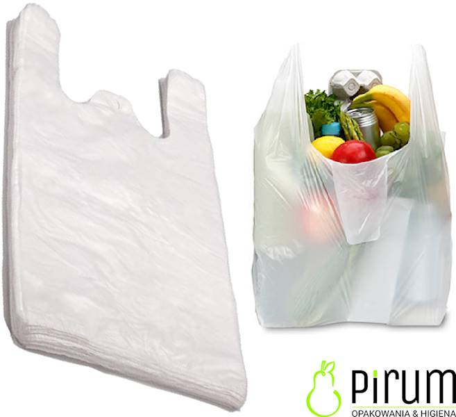 Torba 30x55cm Biała HD STANDARD 12µm 200szt.