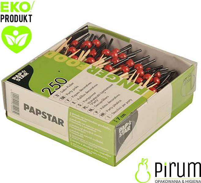 Patyczki Bambus 7cm Red Pearl 250szt Papstar 81006