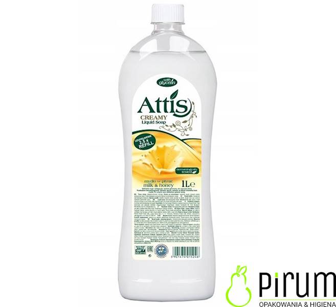 Attis 1L Mydło w Płynie Doypack Mleko i miód