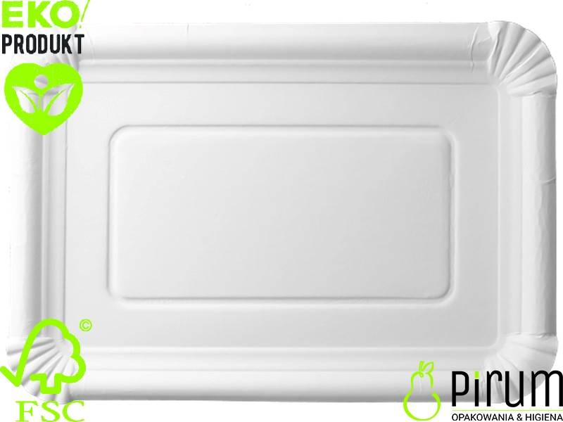 Abc Tacka 17x24cm PAP Biała Cukiernicza 250szt.