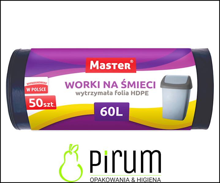 Master Worki 60L HD Czarne 50szt. (50) S032