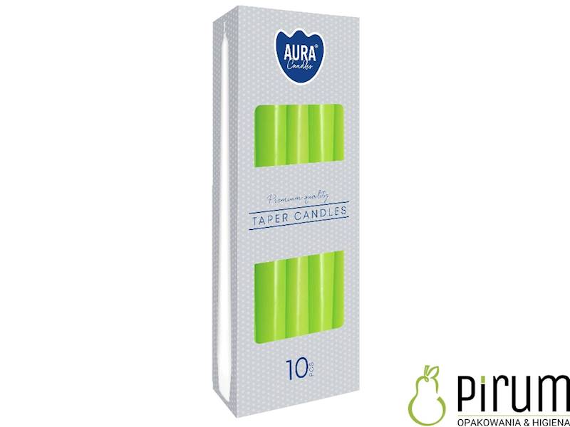 Bispol świeca stożek Seledyn 10szt. S30-064
