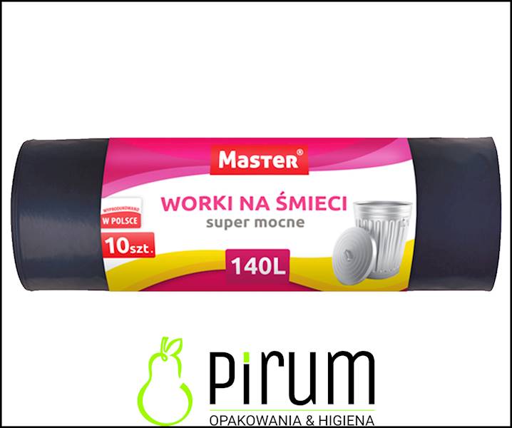 Master worki na odpady 140L LD czarne 10szt. (12)
