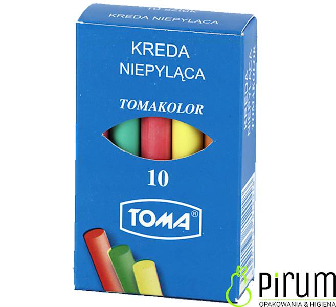 Toma Kreda Niepyląca Kolorowa 10szt 