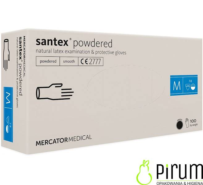 Santex Powdered Rękawice M Latex 100szt. 