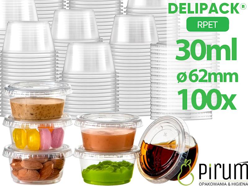 $ Pojemnik 30ml PET 62mm Sosjerka 6230PETC 100szt 