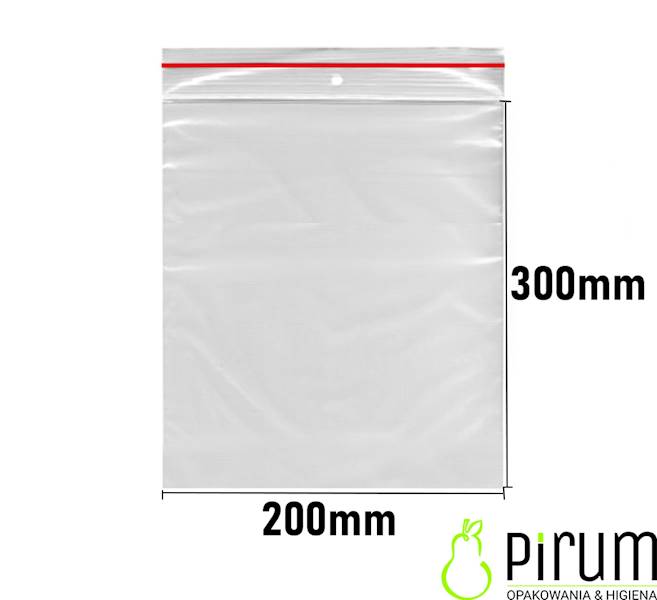 Torebki Strunowe 200x300mm 40my LDPE 32-72 100szt