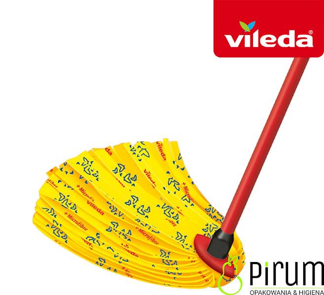 Vileda Mop Paskowy Supermocio Soft Żółty z KIJEM
