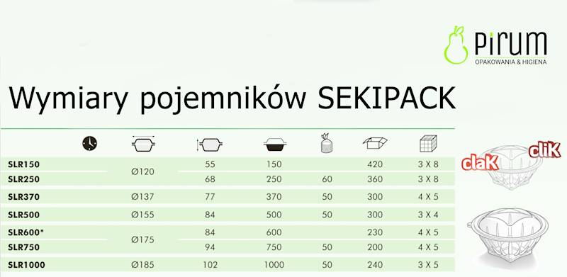 $ Pojemnik+ 750ml PET Okrągły 50szt Guillin SLR750