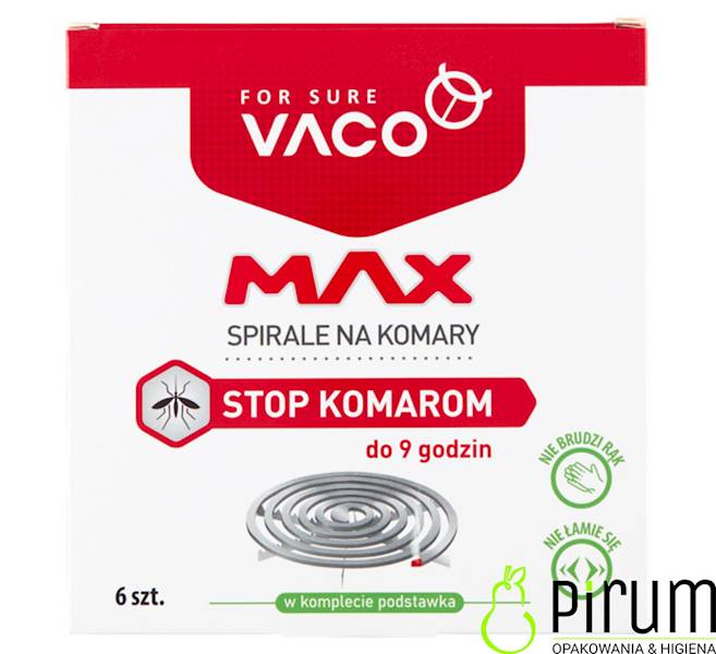 Vaco Max Spirale na Komary z podstawką 6szt