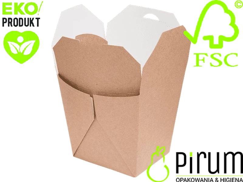 Abc NoodleBox Duży 700ml PAP Brąz 50szt
