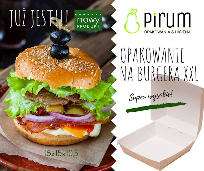 Abc Burger Box XXL PAP Brąz 14,5x14,5x10cm 75szt 