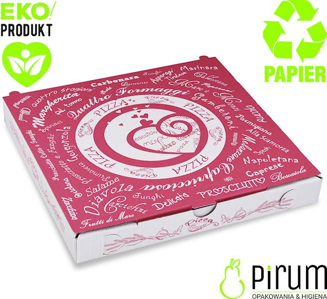 Pizza 24cm Pudełko Nadruk Atest 100szt 71924
