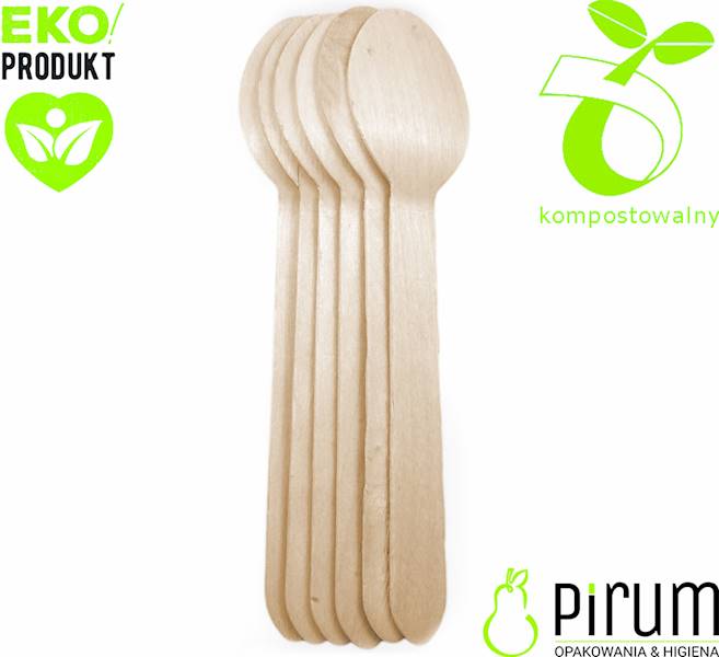 Łyżka 16cm DREWNO 100szt Love Nature 100szt 