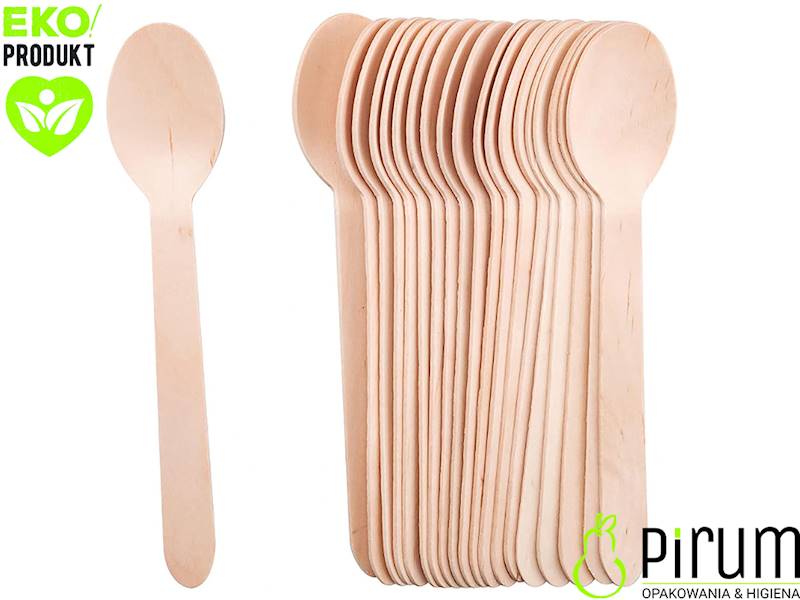 Łyżka 16cm DREWNO 100szt Love Nature 100szt 