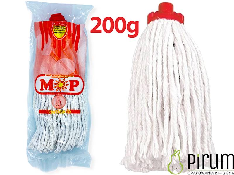 Mop Sznurkowy 200g BIAŁY VERTICELLO- Zapas 