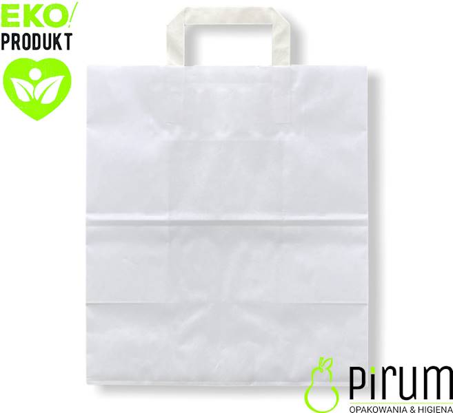 Torba 260x160x335 Ucho P^70g BIAŁA Kielpak 250szt 