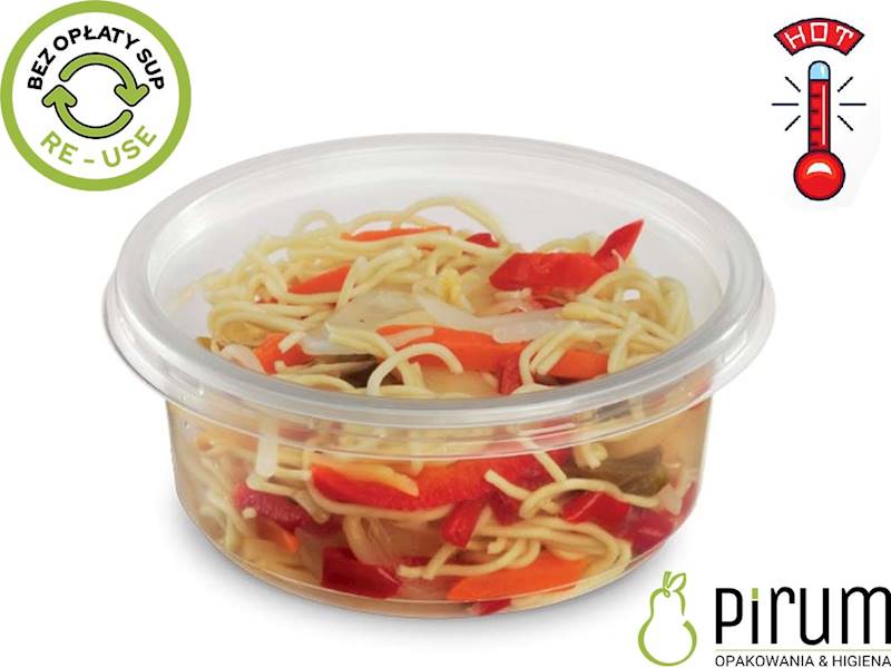 Pojemnik 250ml PP 115mm Tusipack 8113C REUSE 50szt