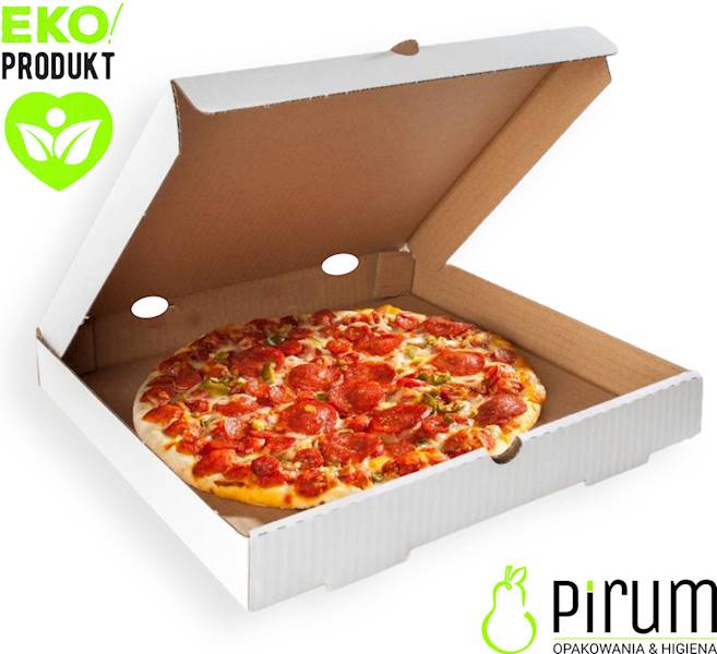 Pizza 30cm/4cm KWADRAT Biało-Szara Karton E 100szt