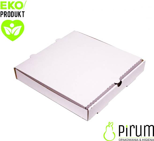 Pizza 30cm/4cm KWADRAT Biało-Szara Karton E 100szt
