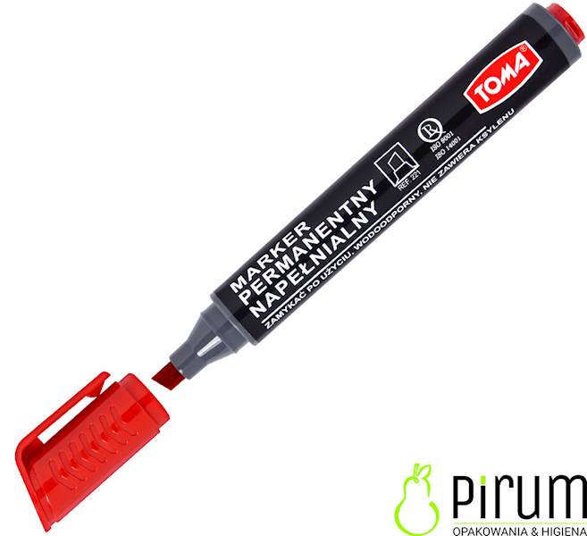 Toma Marker Permanentny Ścięty Czerwony TO- 221