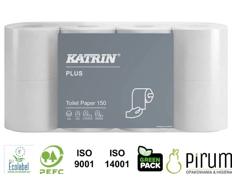Katrin Plus 16525 Toilet Paper 150 17m 3w 8szt