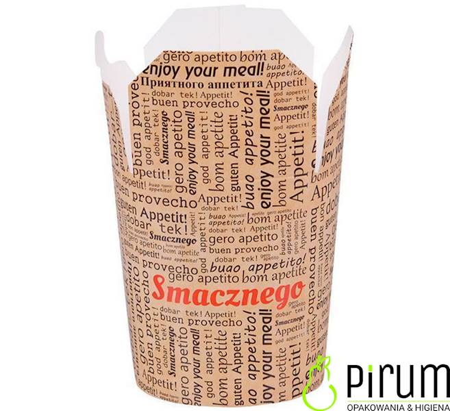 $ Food Box 850ml PAP/PE BRĄZ SMACZNEGO 50szt Kram 