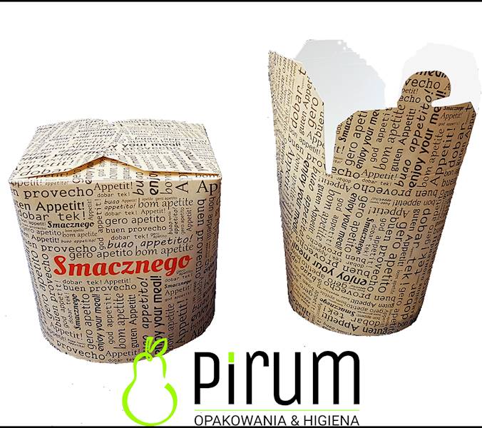 $ Food Box 850ml PAP/PE BRĄZ SMACZNEGO 50szt Kram 
