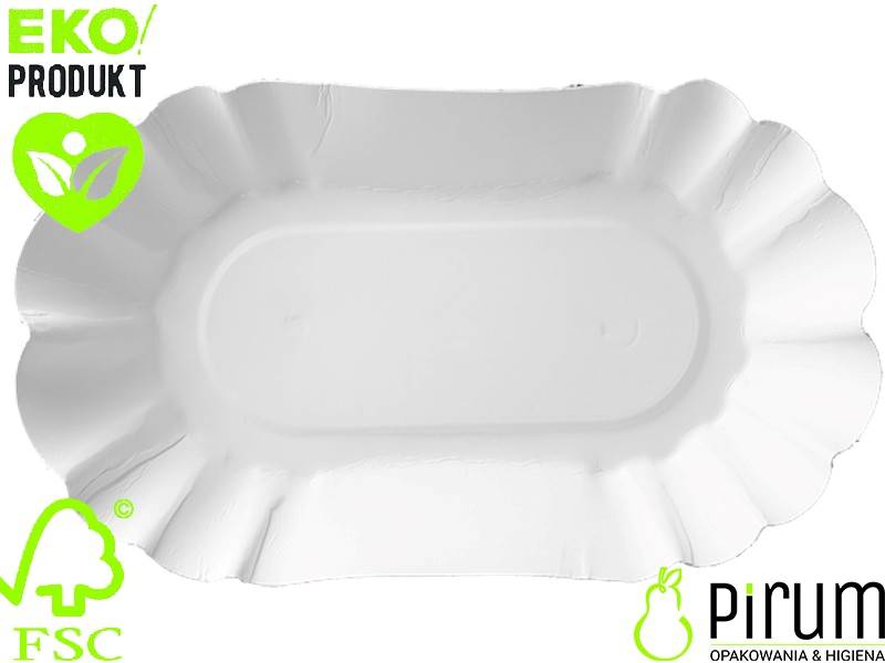 Abc Tacka 10x17x3cm PAP Biała Muszelka 250szt.