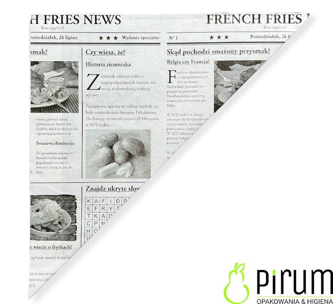 Rożek 22x22 PAP/PE GAZETA na 250g Frytek 200szt