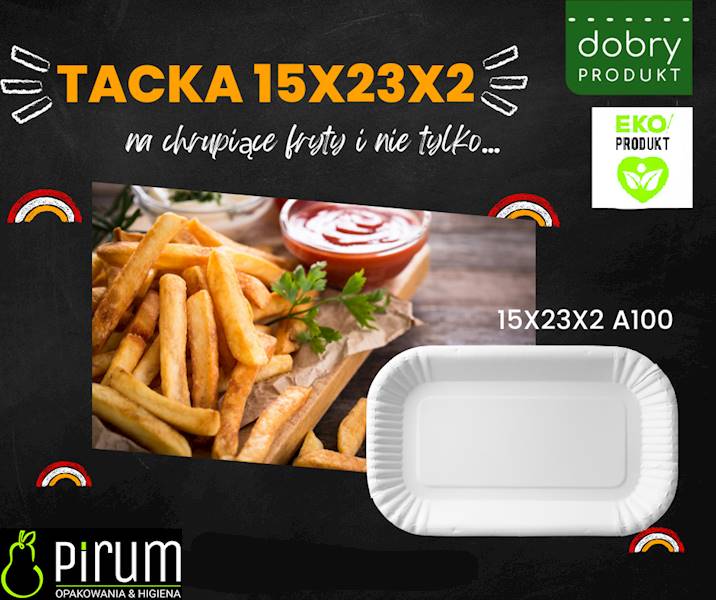 Abc Tacka 15x23x2cm PAP Biała Owalna 100szt. 
