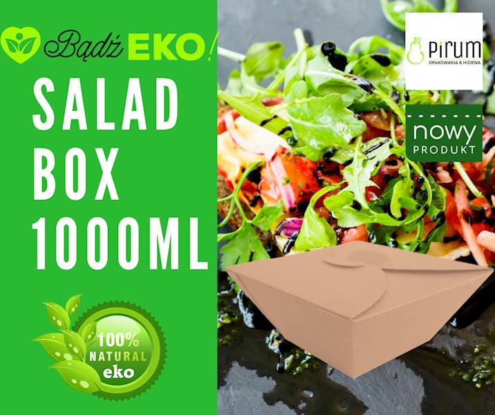 Abc Nature Salad Box 1000ml Bio PAP Brąz 50szt.