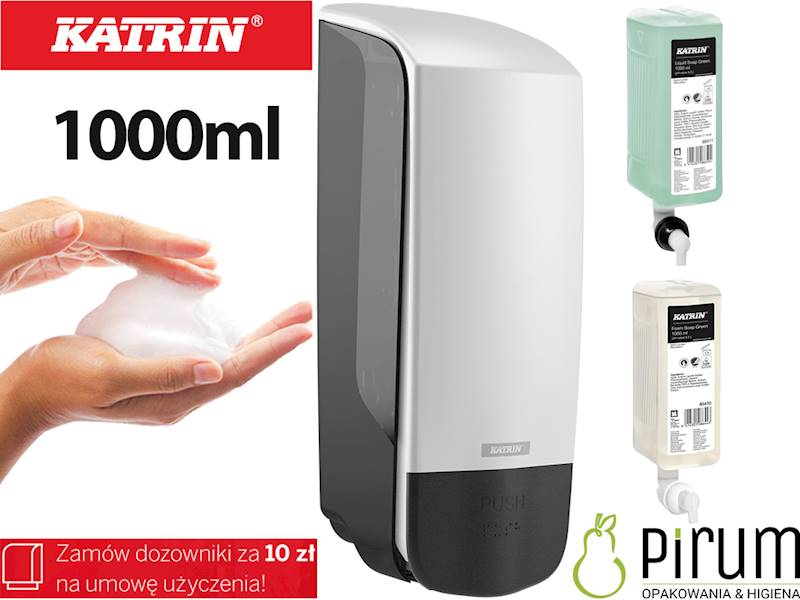 Katrin 77373 Dozownik 1000ml Biały Mydło Pianka
