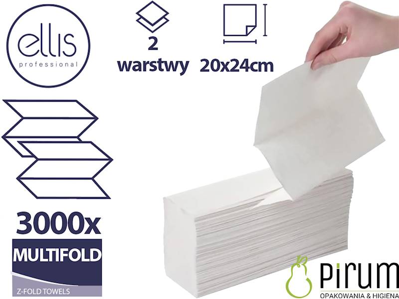 Ellis Ręcznik Skł MULTIFOLD 2509 Biały 2w 3000szt 