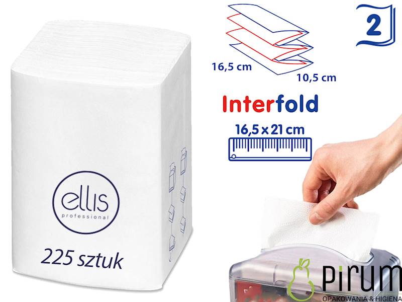 Serwetka InterFold 21x16 2w ELLIS 1021 225szt