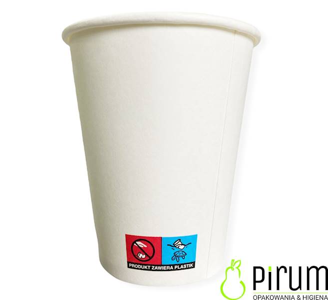 $ Kubek 250ml PAP/PE BIAŁY 80mm 100szt Kram 46899