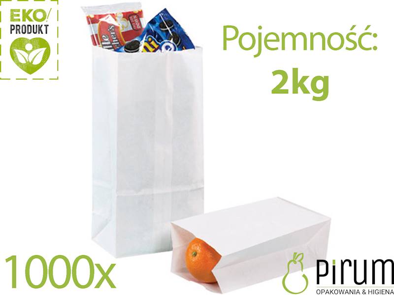 PN7 Biała Torba klockowa 2kg 120x80x360 1000szt.