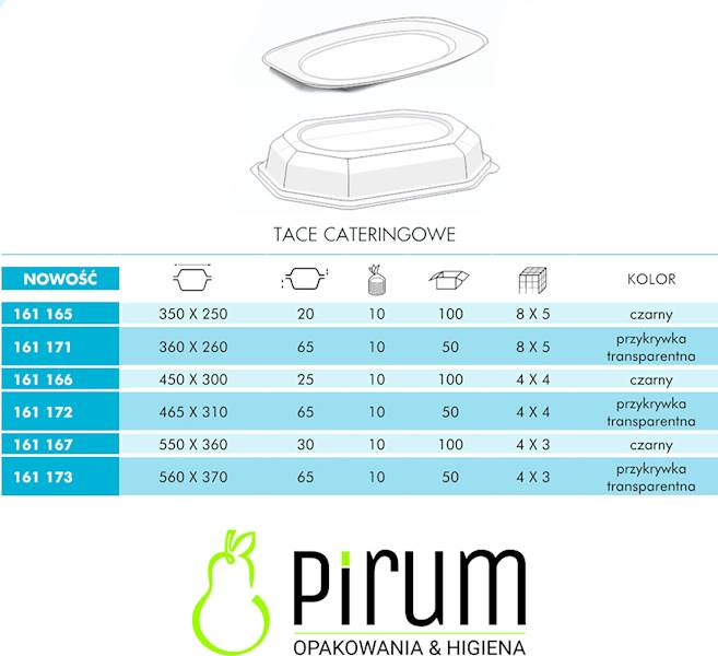 Pokrywa  Tacy Catering 550mm Bezbarwna 10szt
