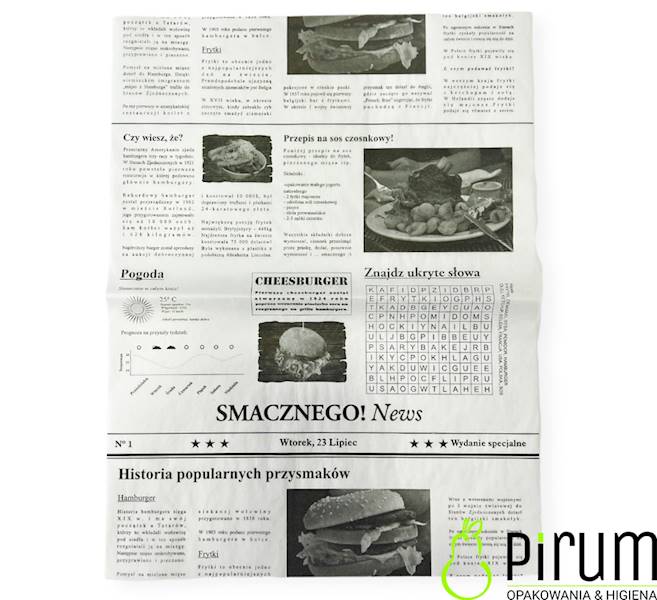 Arkusz 30x40cm PAP/PE Biały GAZETA 1000szt