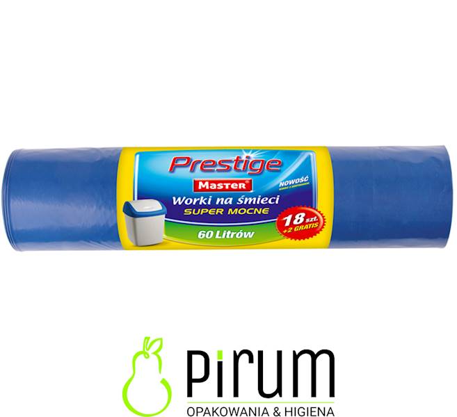 Prestige Worki 60L LD Niebieskie 20szt. 18+2 S147
