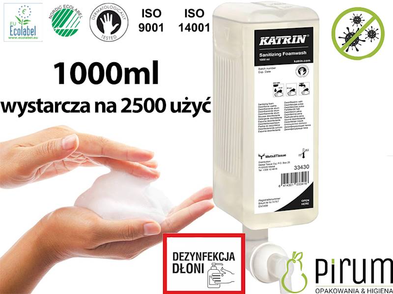 Katrin 33430 Mydło Dezynfekujące w Piance 1000ml