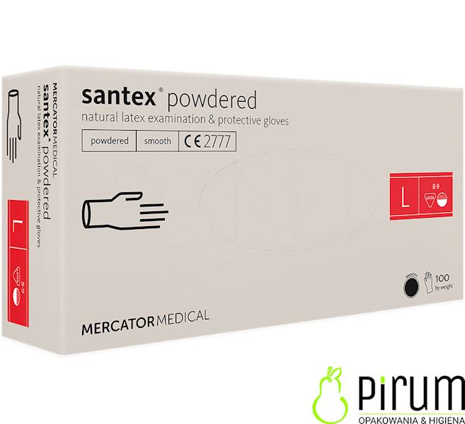 Santex Powdered Rękawice L Latex 100szt. 