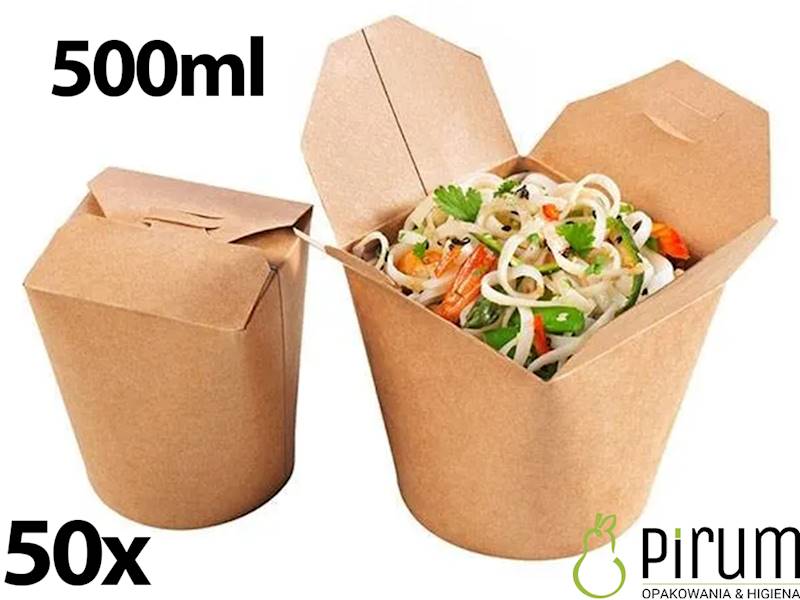 $ FoodBox 500ml PAP/PE Brąz KRAFT 57810 50szt