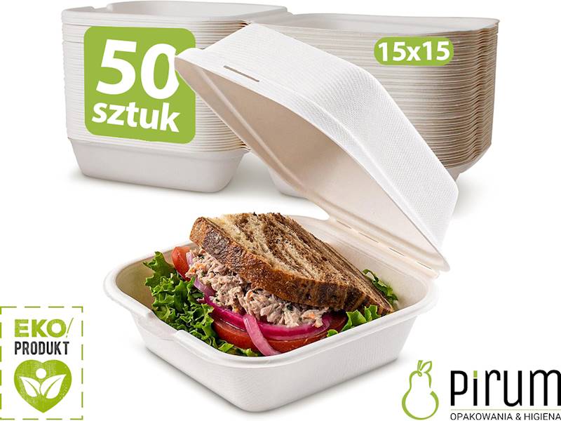 Burger Box 155x150mm Trzcina 50szt Kram 38192